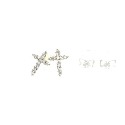11 Dia Cross Earrings 0.1ct - JMW Jewelry Wholesale