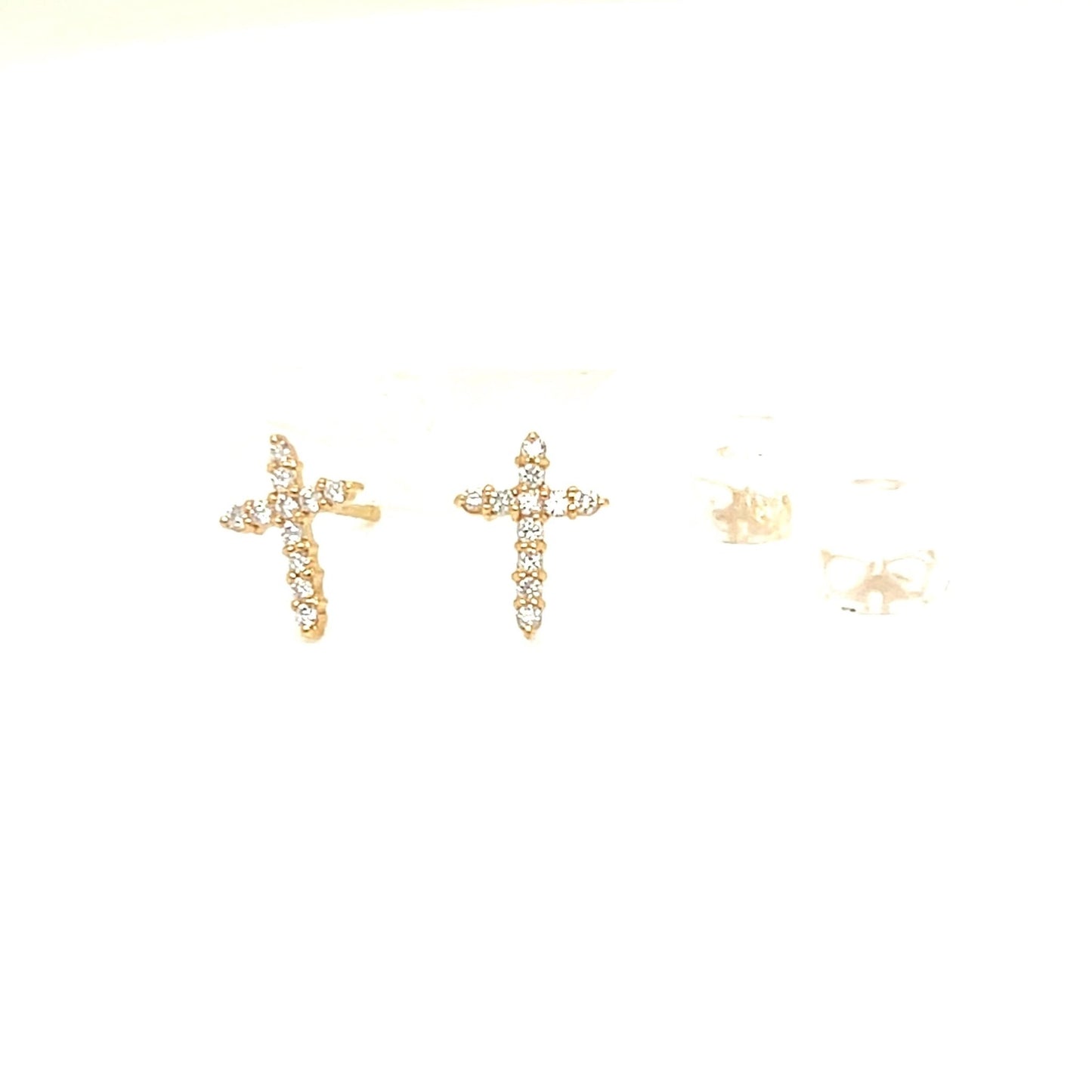 11 Dia Cross Earrings 0.1ct - JMW Jewelry Wholesale