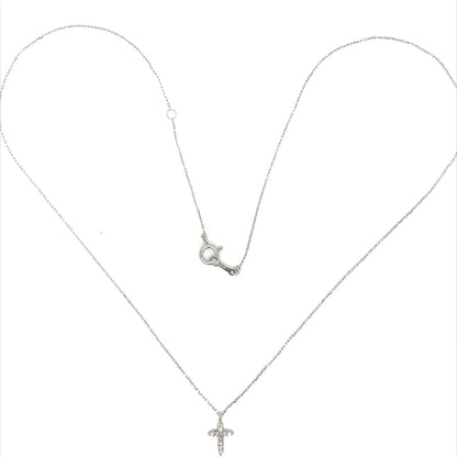 11 Dia Cross Necklace 0.05ct - JMW Jewelry Wholesale