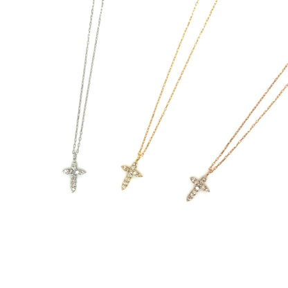 11 Dia Cross Necklace 0.05ct - JMW Jewelry Wholesale