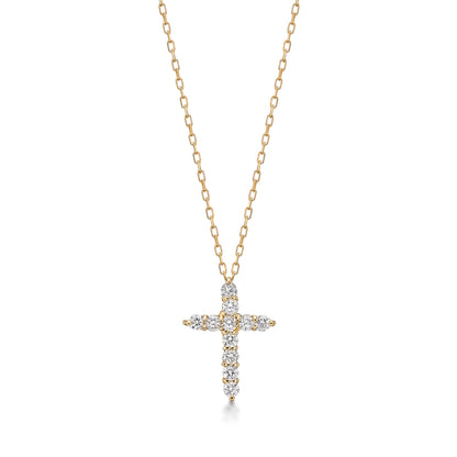 11 Dia Cross Necklace 0.1ct - JMW Jewelry Wholesale