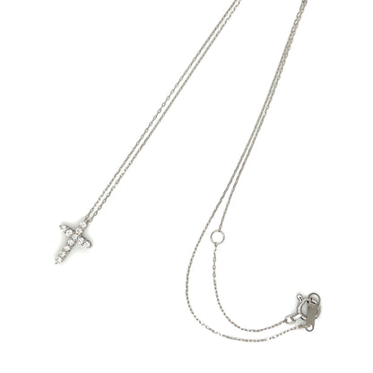 11 Dia Cross Necklace 0.1ct - JMW Jewelry Wholesale