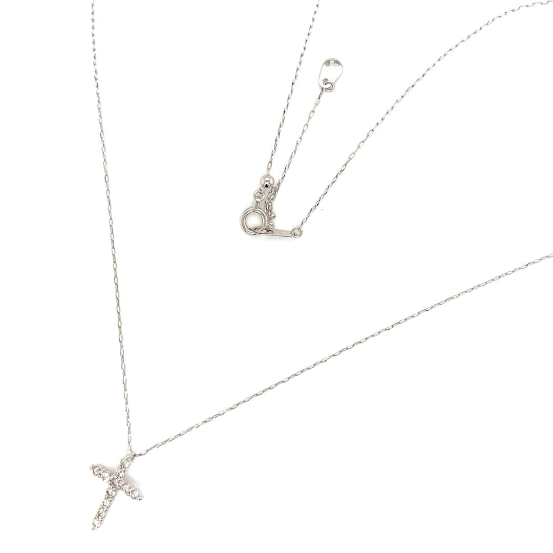 11 Dia Cross Necklace 0.25ct - JMW Jewelry Wholesale