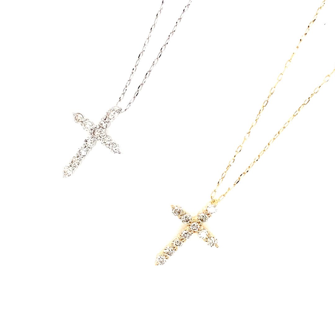 11 Dia Cross Necklace 0.25ct - JMW Jewelry Wholesale