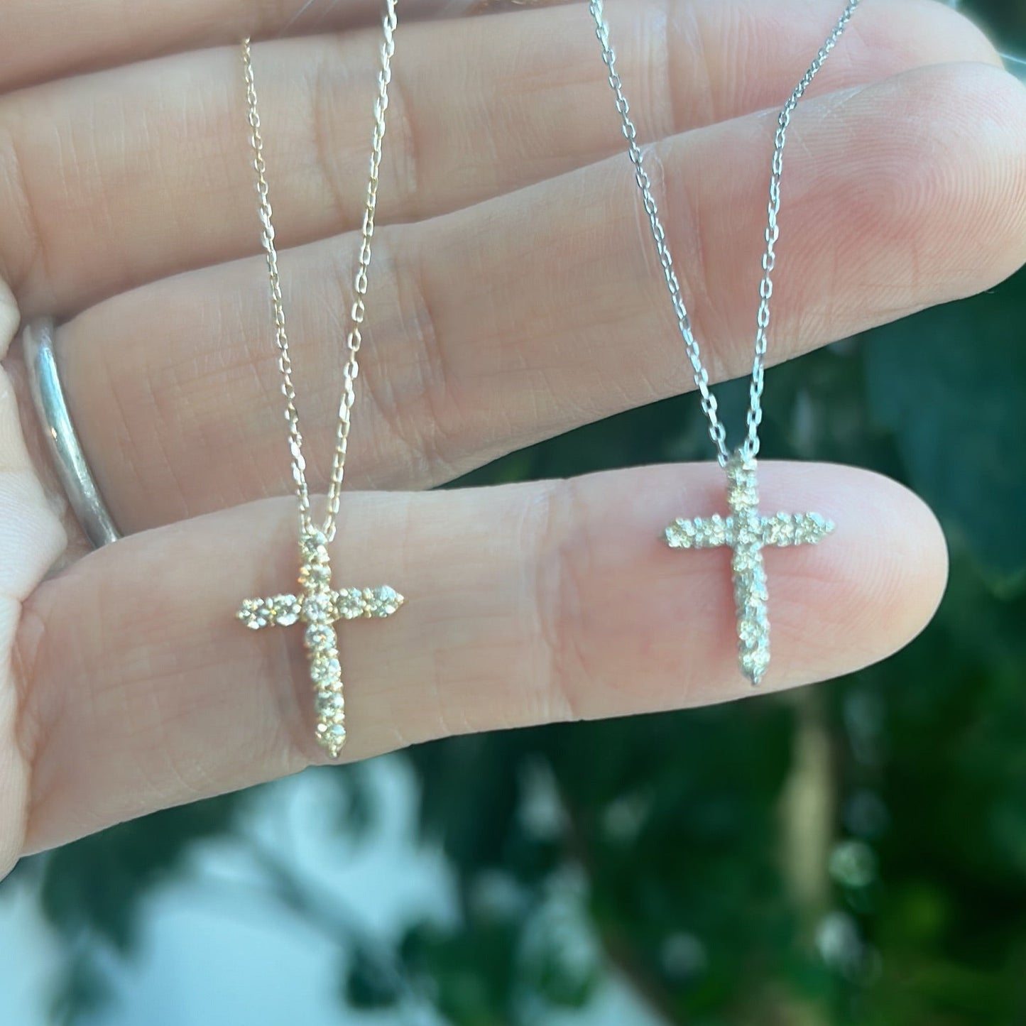 11 Dia Cross Necklace 0.2ct - JMW Jewelry Wholesale