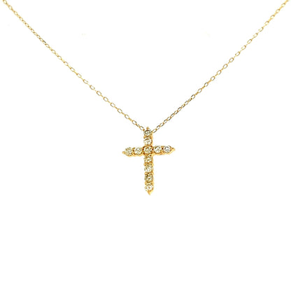 11 Dia Cross Necklace 0.2ct - JMW Jewelry Wholesale