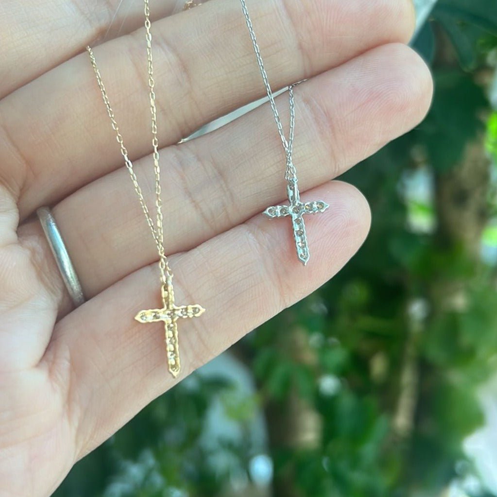 11 Dia Cross Necklace 0.2ct - JMW Jewelry Wholesale