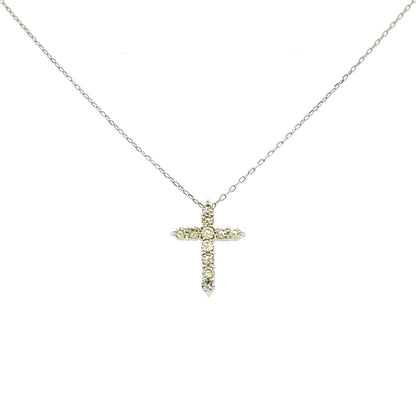 11 Dia Cross Necklace 0.2ct - JMW Jewelry Wholesale