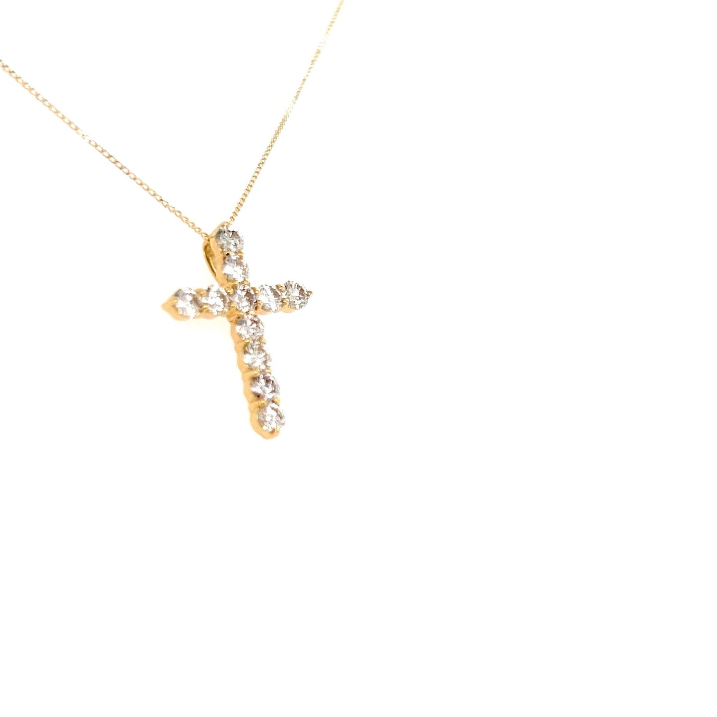 11 Dia Cross Necklace 1ct - JMW Jewelry Wholesale