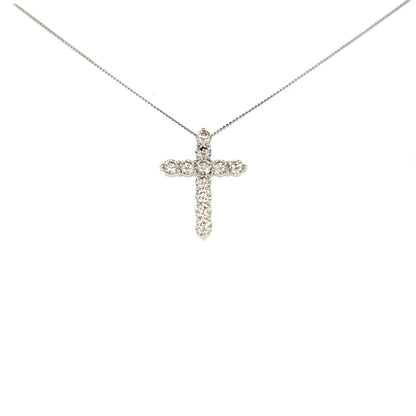 11 Dia Cross Necklace 1ct - JMW Jewelry Wholesale