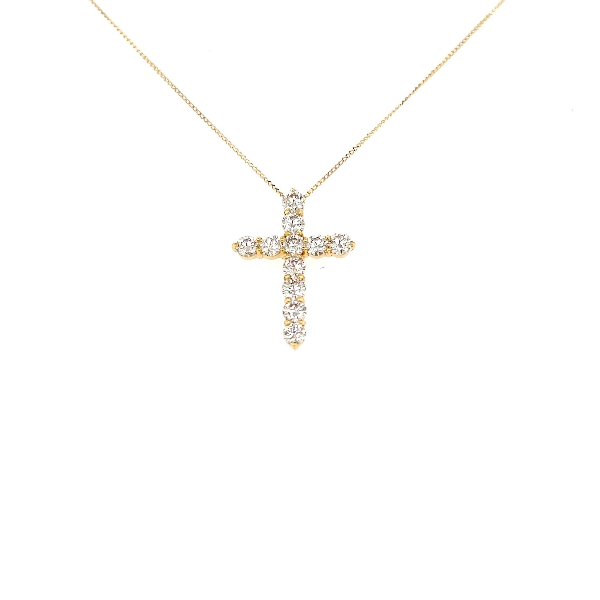 11 Dia Cross Necklace 1ct - JMW Jewelry Wholesale