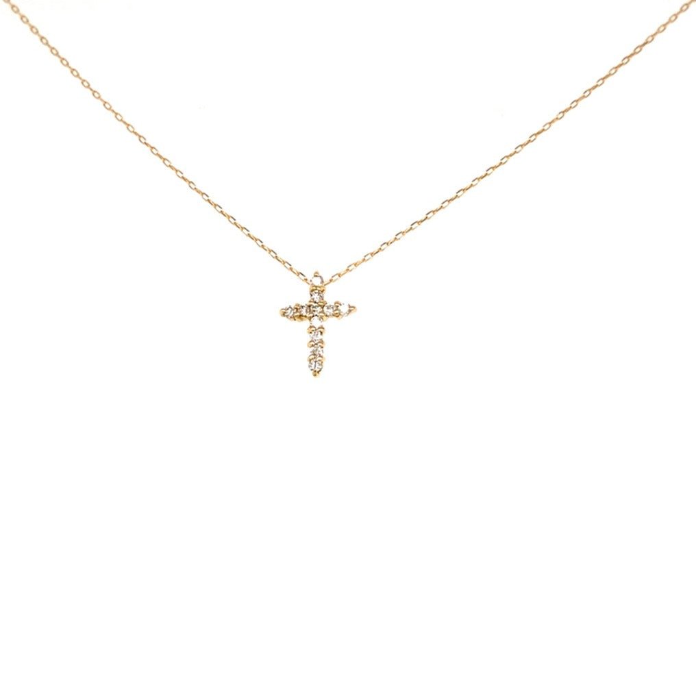 11 Dia Cross Necklace B 0.05ct - JMW Jewelry Wholesale