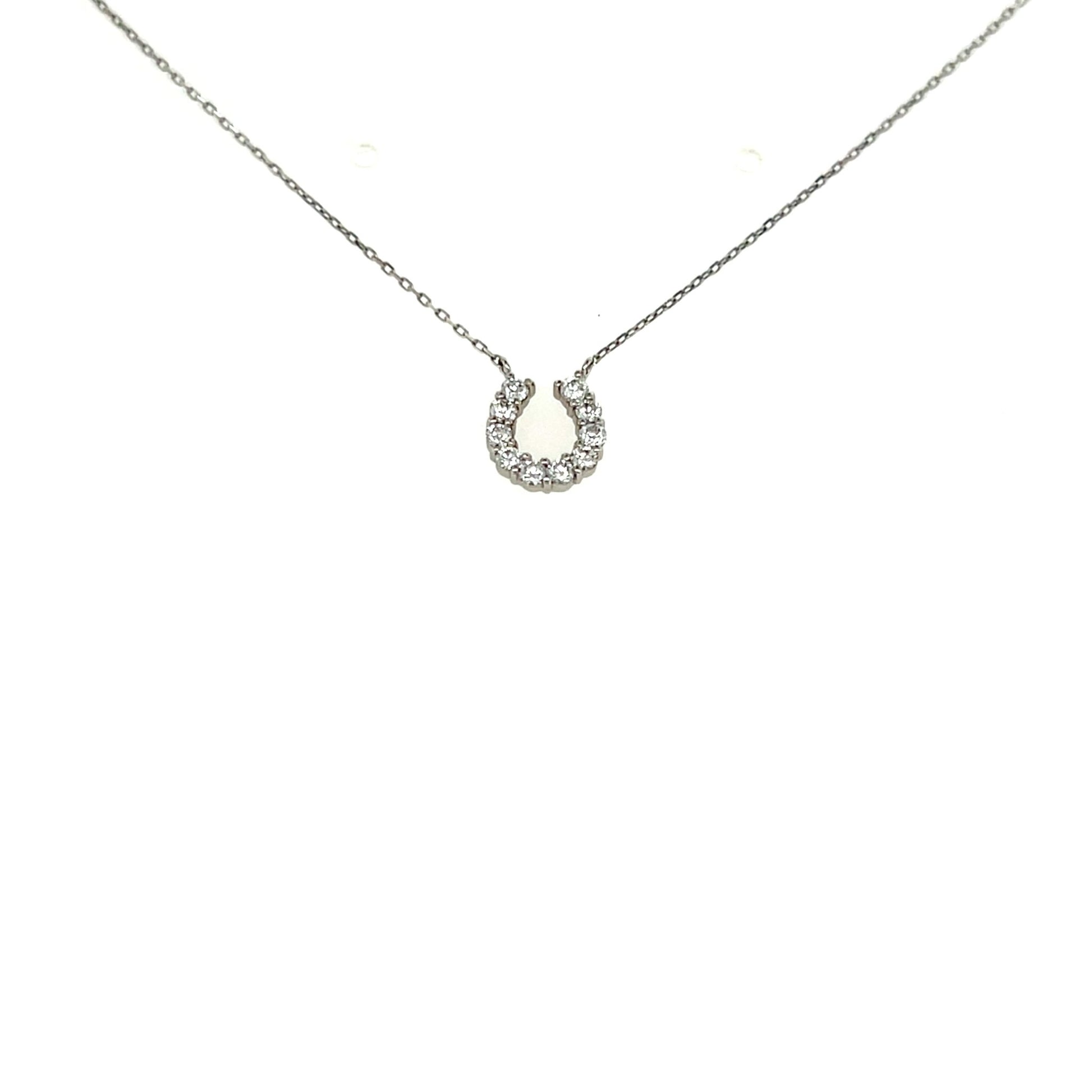 11 Dia Horseshoe Necklace 0.2ct - JMW Jewelry Wholesale