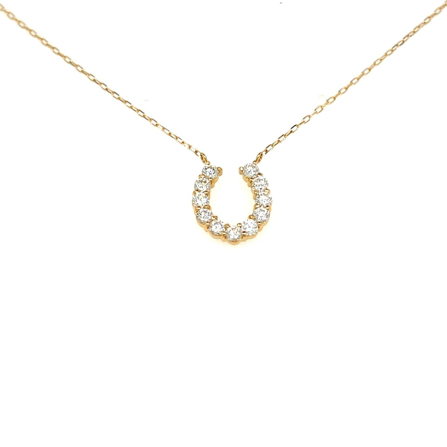 11 Dia Horseshoe Necklace 0.5ct - JMW Jewelry Wholesale