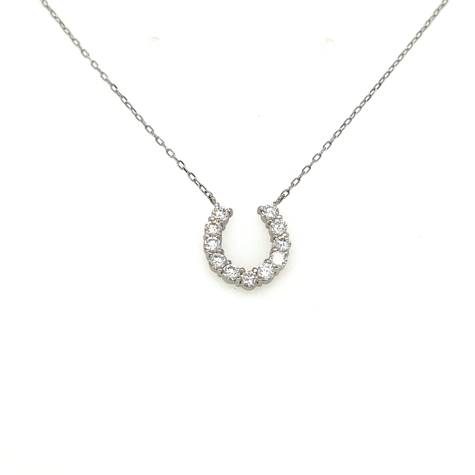 11 Dia Horseshoe Necklace 0.5ct - JMW Jewelry Wholesale