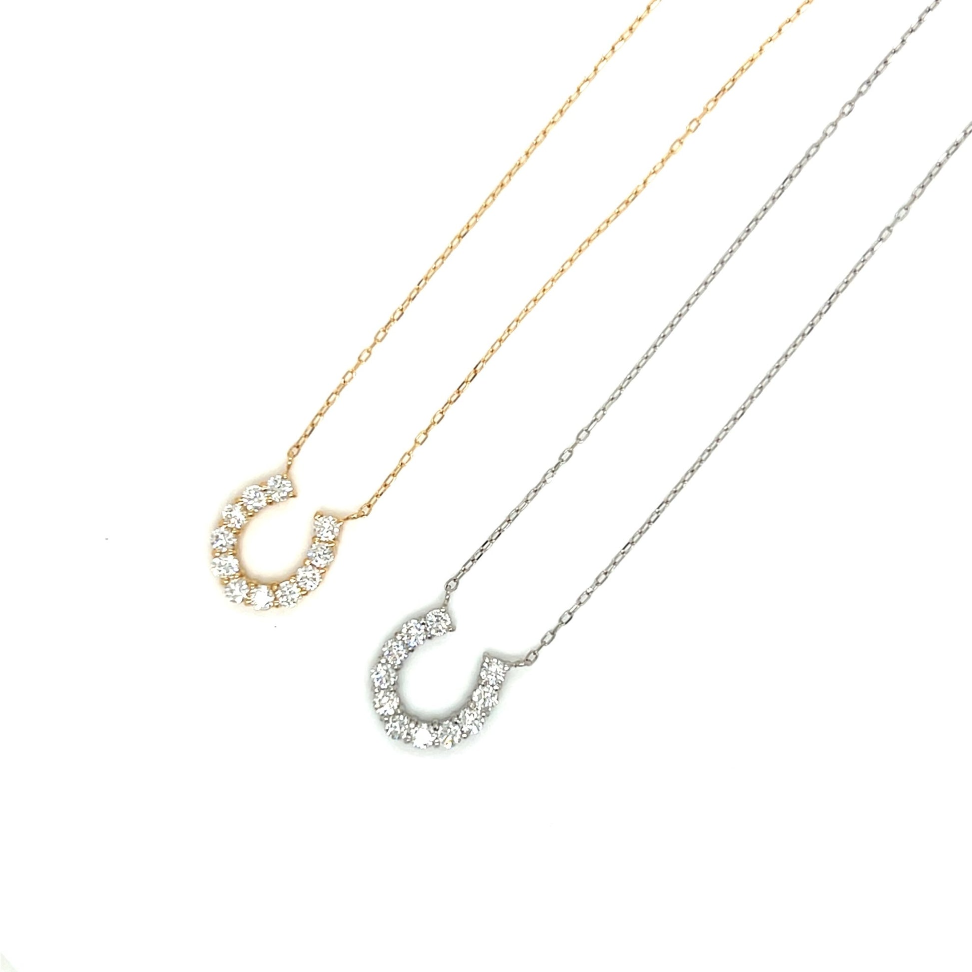 11 Dia Horseshoe Necklace 0.5ct - JMW Jewelry Wholesale