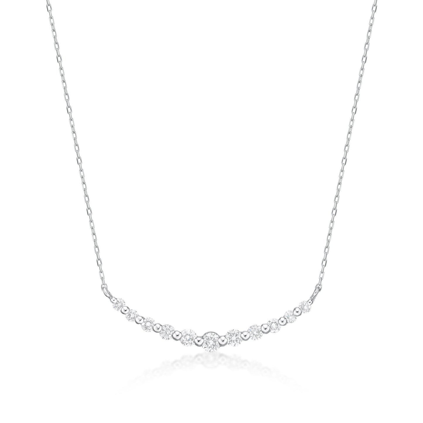 11 Dia Smile Necklace 0.3ct - JMW Jewelry Wholesale