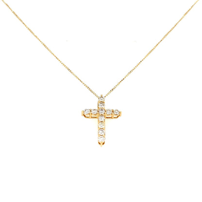 11Dia Cross Necklace 0.5ct - JMW Jewelry Wholesale