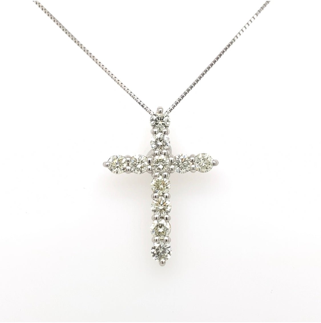 11Dia Cross Necklace 2ct - JMW Jewelry Wholesale