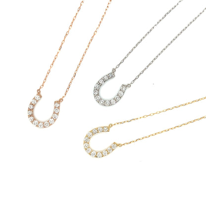 12 Dia Horseshoe Necklace 0.3ct - JMW Jewelry Wholesale