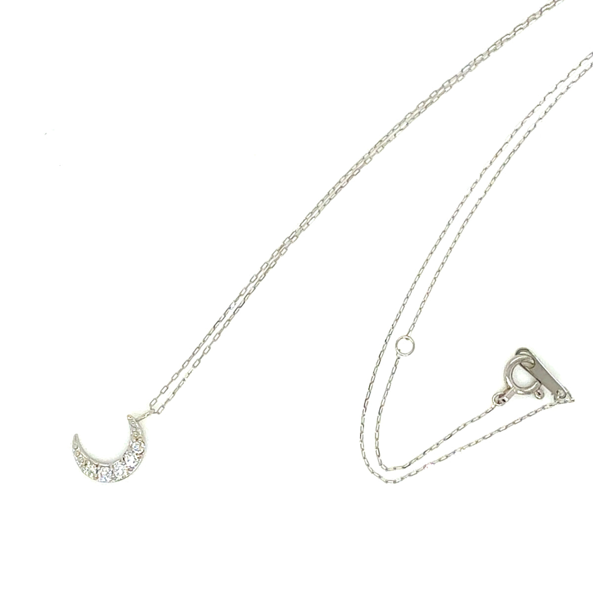 5 Dia Moon Necklace 0.1ct