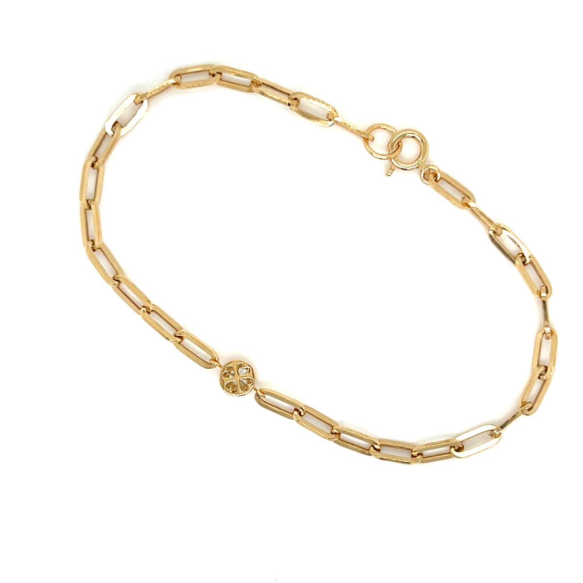Paperclip Reversible Bubble Flower Bracelet 0.2ct