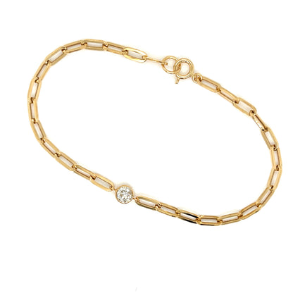 Paperclip Reversible Bubble Flower Bracelet 0.2ct