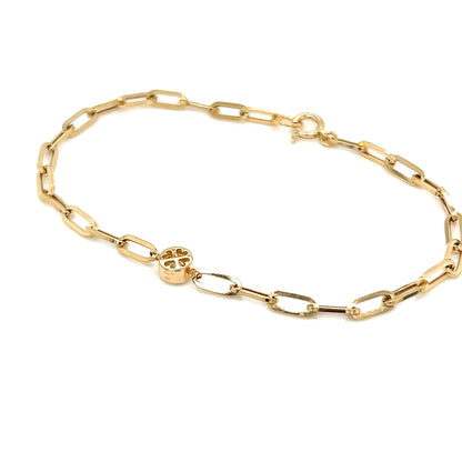 Paperclip Reversible Bubble Flower Bracelet 0.2ct