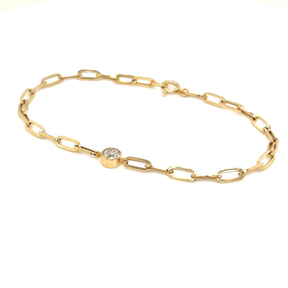 Paperclip Reversible Bubble Flower Bracelet 0.2ct