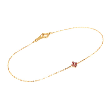 Pink Tourmaline Clover Bracelet