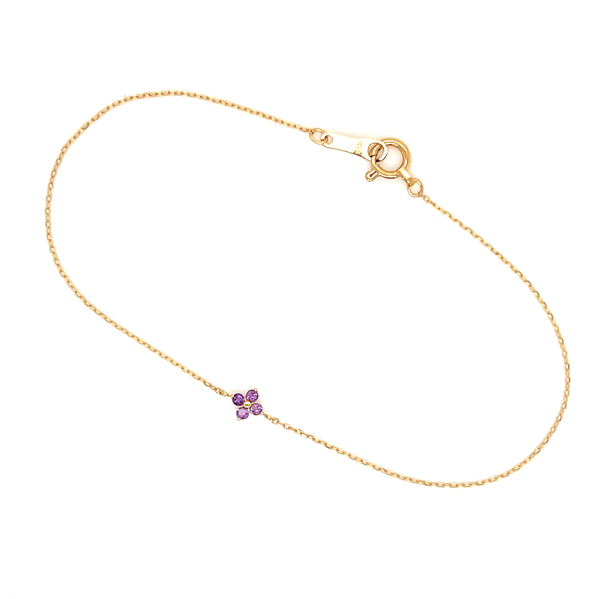 Amethyst Clover Bracelet