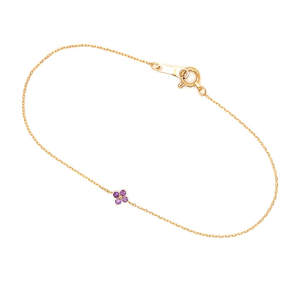 Amethyst Clover Bracelet