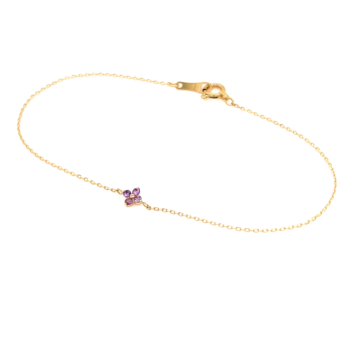 Amethyst Clover Bracelet