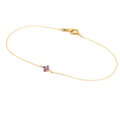 Amethyst Clover Bracelet