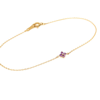 Amethyst Clover Bracelet