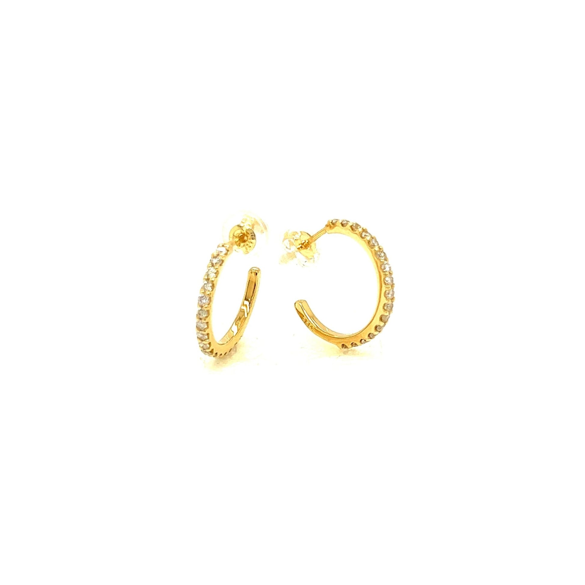 16 Dia Hoop Earrings 0.25ct - JMW Jewelry Wholesale