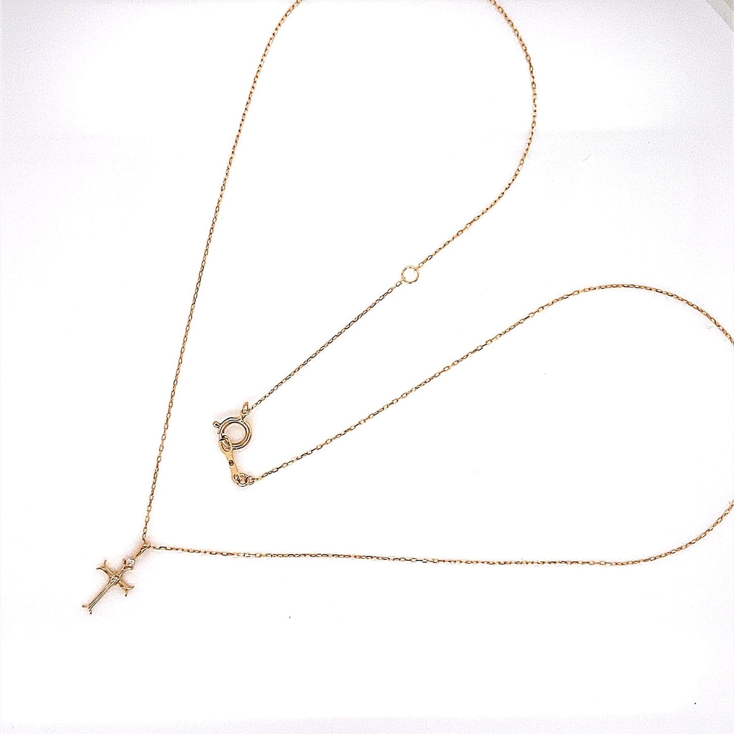 2 Dia Cross Necklace 0.01ct - JMW Jewelry Wholesale