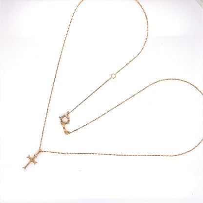 2 Dia Cross Necklace 0.01ct - JMW Jewelry Wholesale