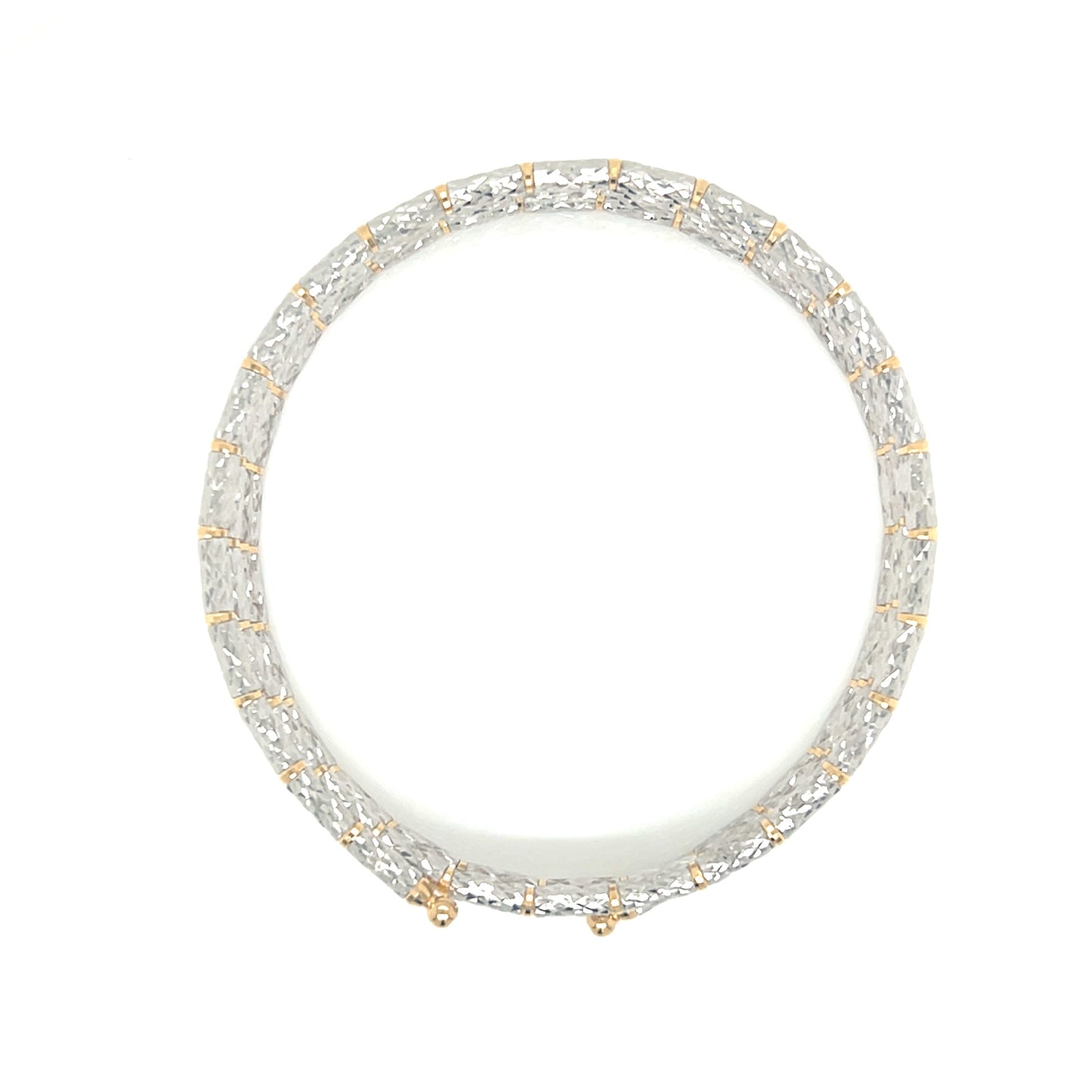 Magnet chain in White and yellow two tone gold