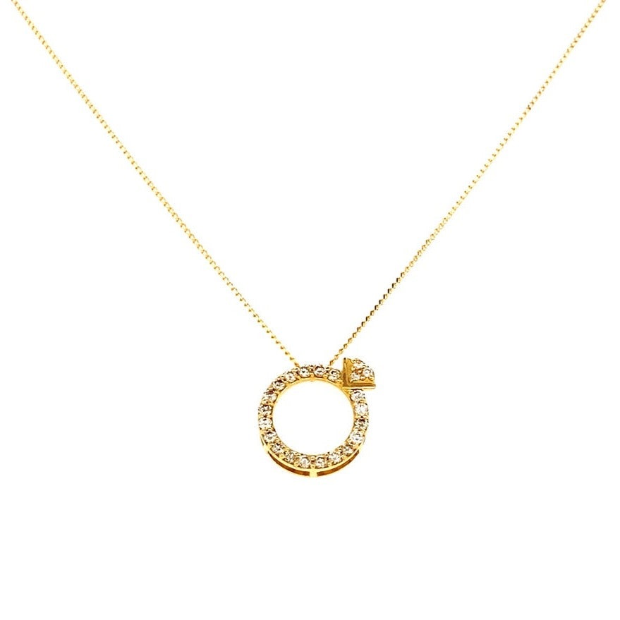 Whole Dia Ring Pendant Necklace S 0.2ct