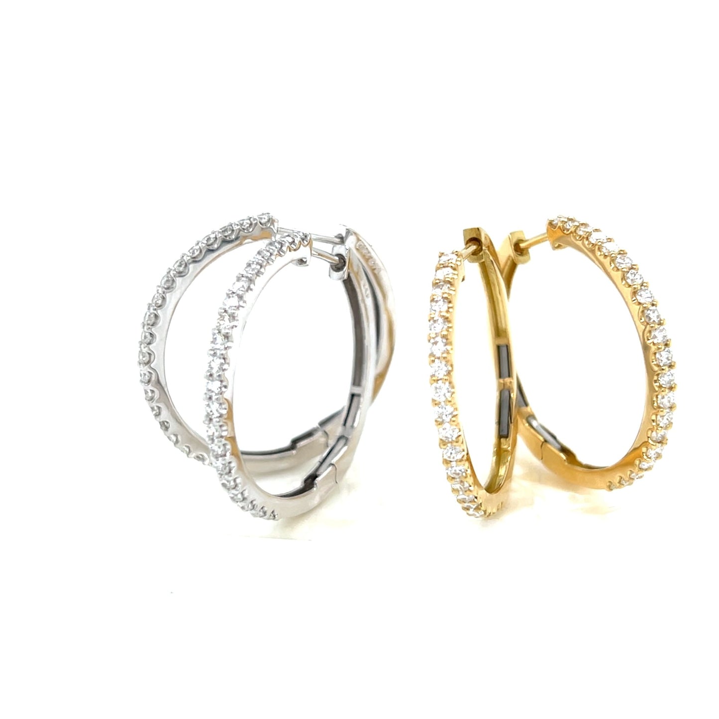 20Dia Hoop Earrings 1ct - JMW Jewelry Wholesale