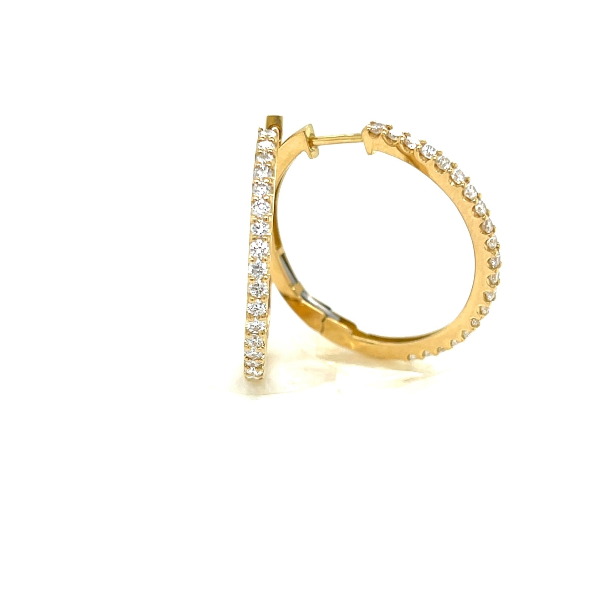 20Dia Hoop Earrings 1ct - JMW Jewelry Wholesale