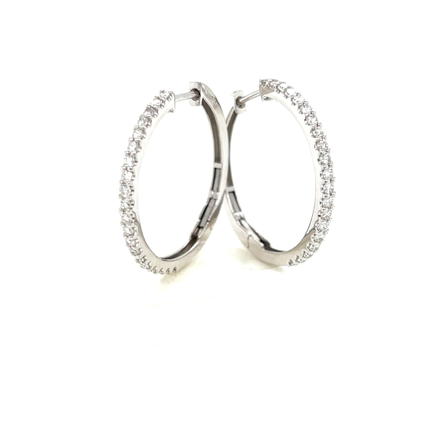 20Dia Hoop Earrings 1ct - JMW Jewelry Wholesale