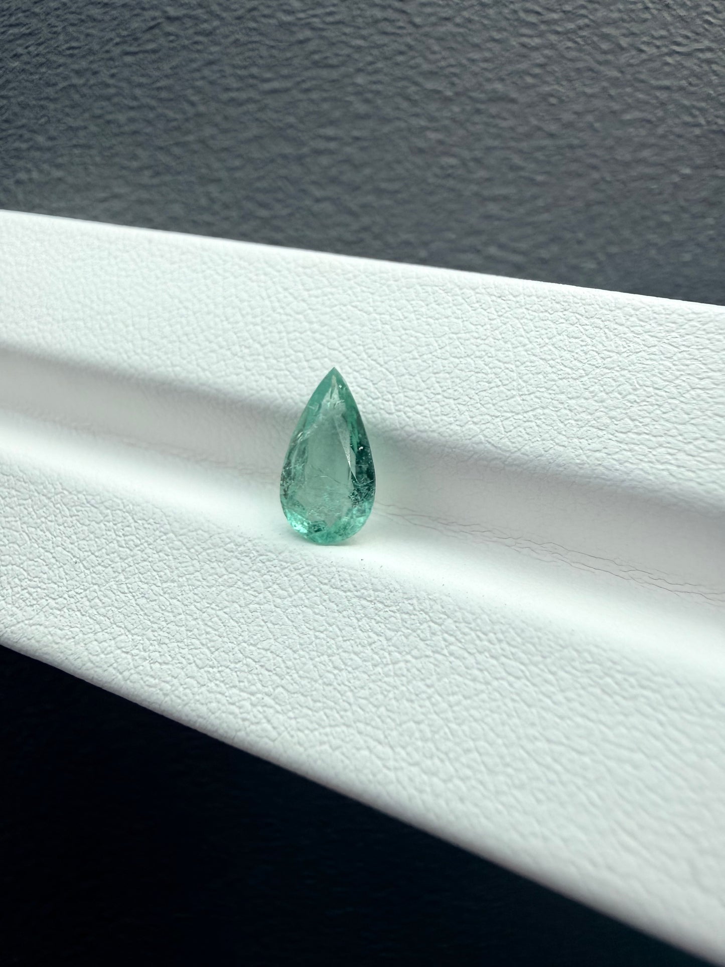 Soft Blue Paraiba Tourmaline – 1.03ct Pear Shape