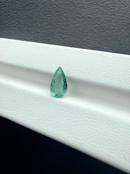 Soft Blue Paraiba Tourmaline – 1.03ct Pear Shape