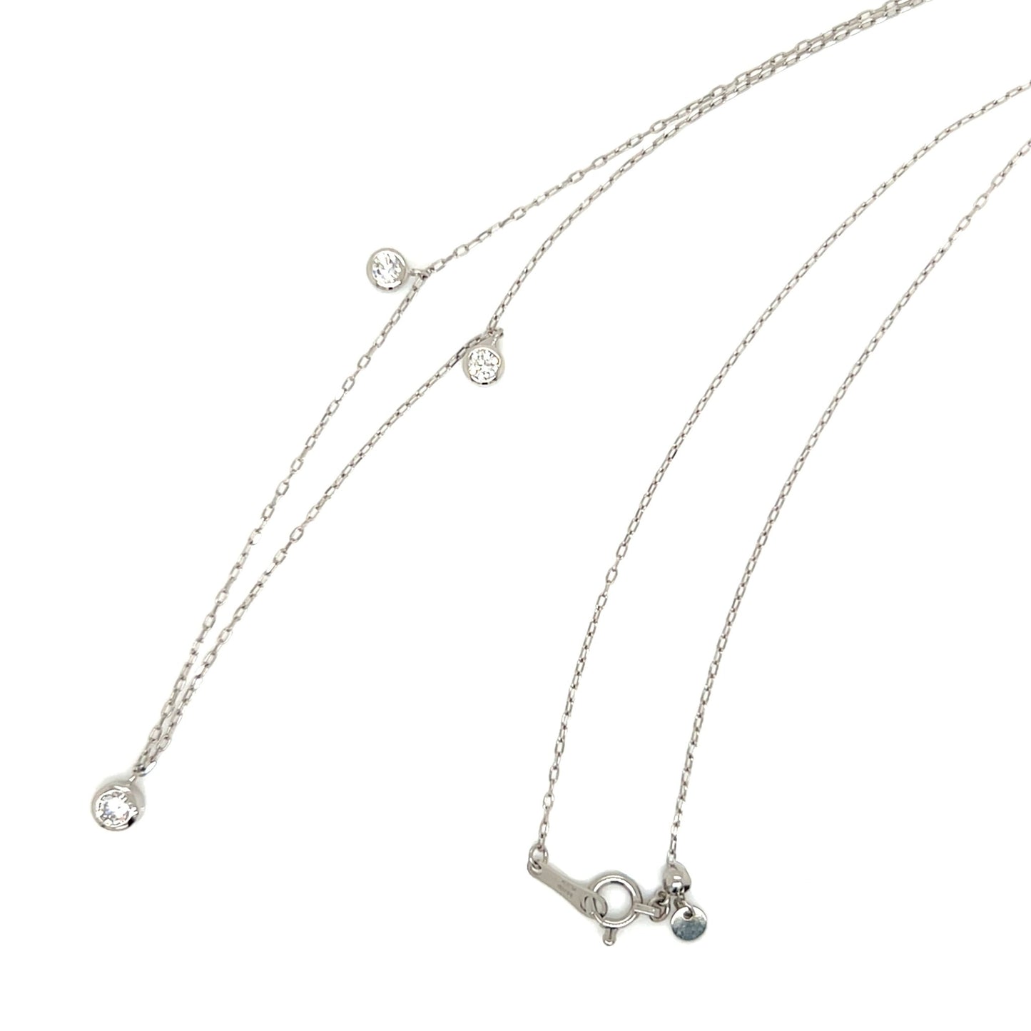 3 Bezel Dia Necklace 0.3ct - JMW Jewelry Wholesale