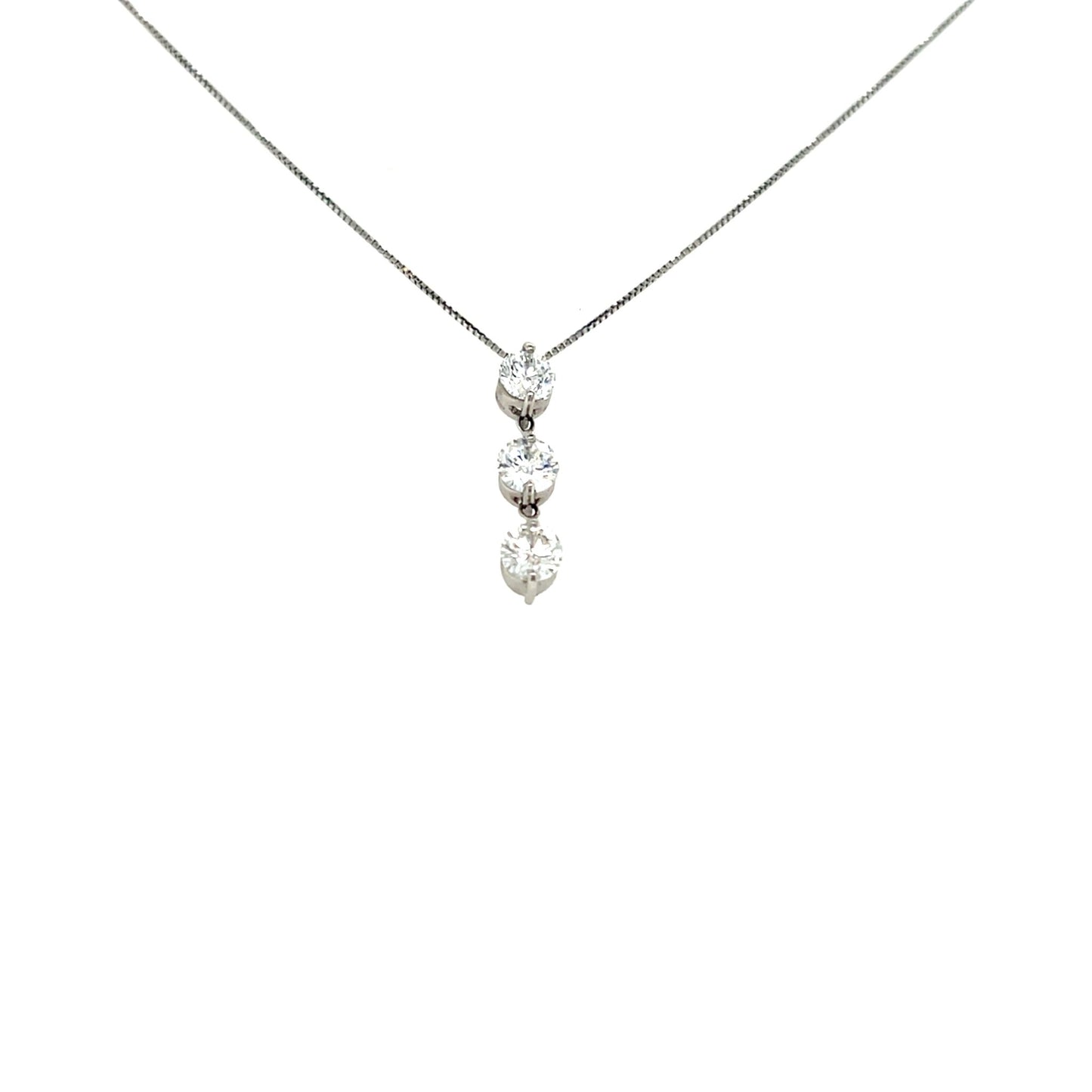 3 Dangle Dia Necklace 1ct - JMW Jewelry Wholesale