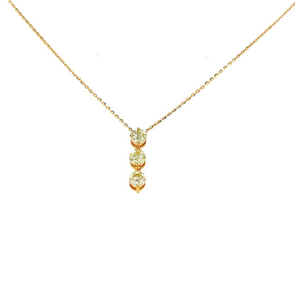 3 Dia Dangle Necklace 0.5ct - JMW Jewelry Wholesale