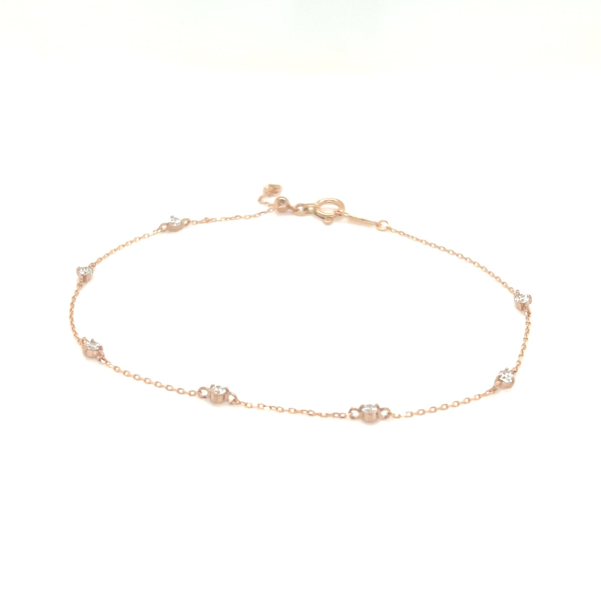 3 - prong set Station Bracelet 0.2ct - JMW Jewelry Wholesale