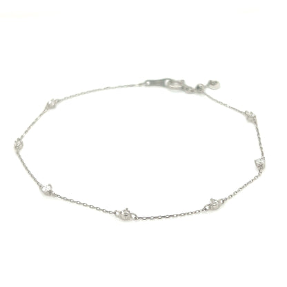 3 - prong set Station Bracelet 0.2ct - JMW Jewelry Wholesale